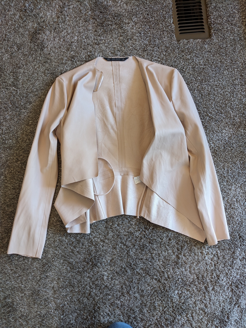 Zara Basics Women's Open-Front Draped Jacket